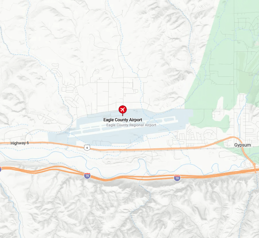 map of Eagle County Airport