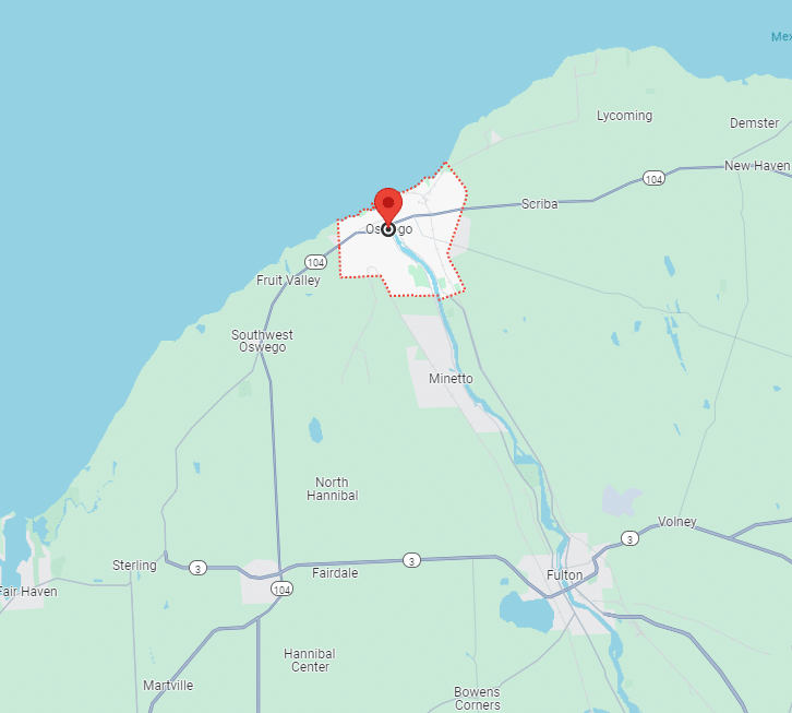 Map of Oswego NY